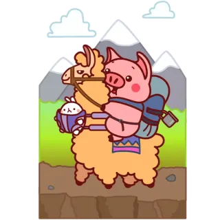 Pig Valera @Pig_and_friends / @Mari_Deinos telegram stickers