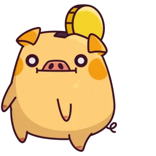 💰 75dbc47a salvadanaio, moneta, risparmio, finanza, soldi, carino, cartone animato telegram sticker