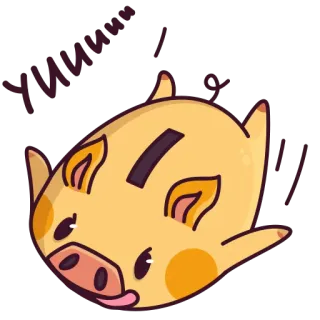 🏄‍♂️ 7e393bef Униииии maiale, carino, animale, cartone animato, rosa, divertente telegram sticker