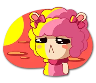 😔 2ea87990 卡通, 可爱, 悲伤, 角色, 贴纸 telegram sticker