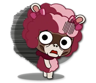😰 bfaac77a 卡通, 可爱, 绵羊, 悲伤, 沮丧, 动物, 角色 telegram sticker