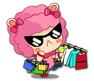 👜 f5c149c8 卡通, 绵羊, 购物, 太阳镜, 可爱 telegram sticker