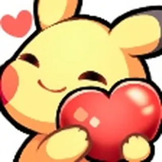 🥰 0bb5aa3c Pikachu pokemon, pikachu, cuore, carino, amore telegram sticker