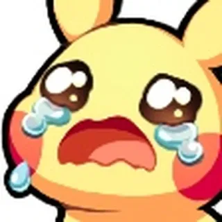 😭 36a2d125 Pikachu pokemon, cartone animato, piangere, triste, giallo telegram sticker