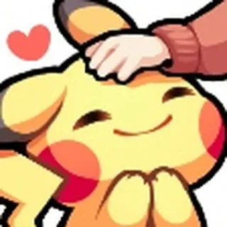 🥰 4f785548 Pikachu Pokemon pokemon, pikachu, carino, cuore, giallo, animale domestico telegram sticker
