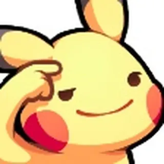 🫡 d637b251 pokemon, pikachu, pensando, meme, espressione, intelligente telegram sticker