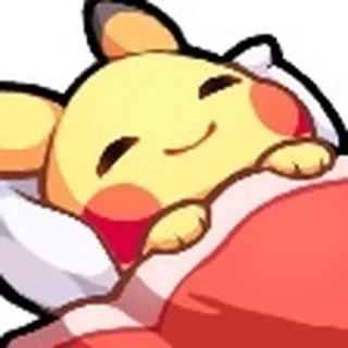 🛏️ eba6a56d Pikachu pikachu, pokemon, sonno, cartoni animati, carino, kawaii, anime telegram sticker