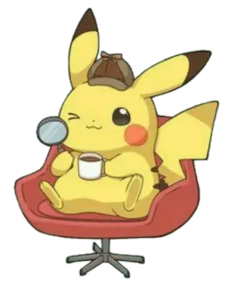 🧐 d01abc97 Pikachu Detective Pikachu pokemon, detective, cartoni animati, giallo, carino telegram sticker