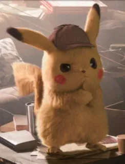 🤔 676c6475 Detective Pikachu Pokemon Detective Pikachu pokemon, pikachu, thám tử, hoạt hình, nhân vật, phim, trò chơi điện tử telegram sticker