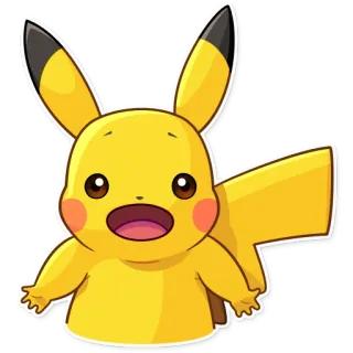 😱 1bba17bf Pikachu Pokemon โปเกมอน, ปิกาจู, ไฟฟ้า, สีเหลือง, น่ารัก telegram sticker