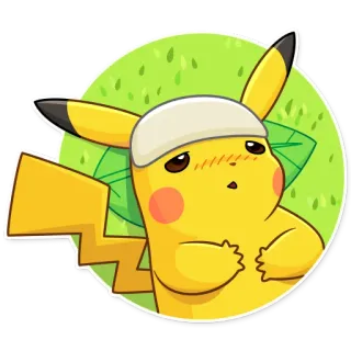 🤒 1e3b571f Pikachu Pokemon โปเกมอน, ปิกาจู, น่ารัก, อนิเมะ, บาดเจ็บ telegram sticker