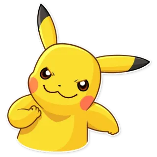 ✊️ 792a2907 Pikachu Pokemon ปิกาจู, โปเกมอน, อนิเมะ, สีเหลือง, การ์ตูน telegram sticker