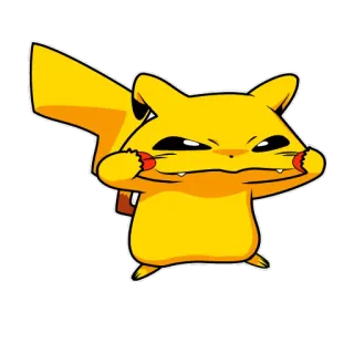 👿 57e01945 Pikachu pikachu, pokemon, hoạt hình, màu vàng, nhân vật, anime telegram sticker