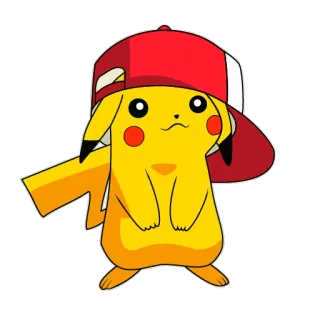 🎩 cdbba906 Pikachu Pokemon Pikachu, Pokemon, hoạt hình, anime, nhân vật, mũ telegram sticker