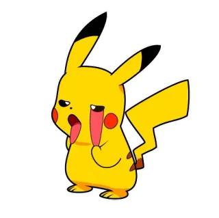 😞 fff36ee8 Pikachu Pikachu, Pokémon, buồn, khóc, khó chịu telegram sticker