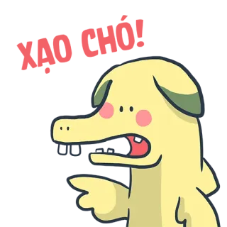 😽 8b257e25 만화, 동물, 가리키는, 귀여운, 노란색, 스티커 telegram sticker