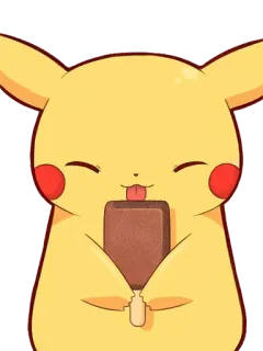 😋 17ec82db Pikachu 포켓몬, 피카츄, 귀여운, 아이스크림 telegram sticker