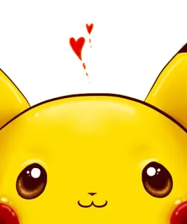 🙂 47dd00d8 Pikachu 포켓몬, 피카츄, 애니메이션, 만화, 귀여운, 노란색, 하트 telegram sticker