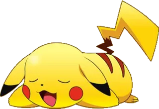 😪 5ca74604 Pikachu Pokemon 포켓몬, 피카츄, 자는, 귀여운, 애니메이션, 만화 telegram sticker