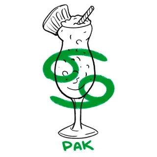 ♋️ b3a31ff3 PAK напиток, коктейль, ананас, десерт, стекло, Пак telegram sticker