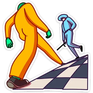🚶‍♂️ d46e7ca9 walking, steps, climbing, cartoon, figure, people telegram sticker