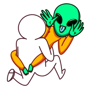 😛 3eec2fa0 มนุษย์ต่างดาว, คนติด, ตลก, มีอารมณ์ขัน, งี่เง่า telegram sticker