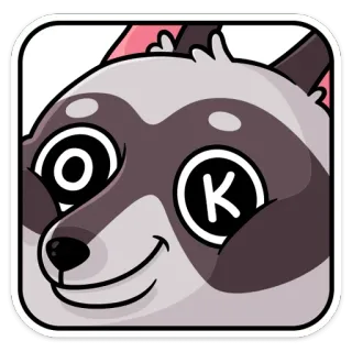 👌 399d519c K แรคคูน, การ์ตูน, สัตว์, ตัวละคร, ตลก, น่ารัก, มีม telegram sticker