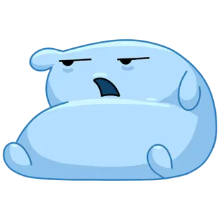 😒 f707ec1a Hoạt hình, Blob, Gắt gỏng, Buồn chán, Nhân vật telegram sticker
