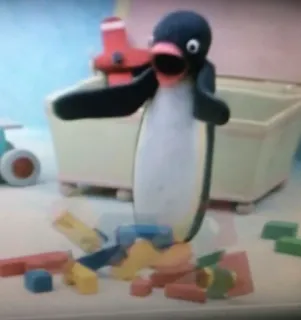 😱 02d46d20 Pingu 企鹅, 卡通, 黏土动画, 动画, 企鹅家族, 角色 telegram sticker