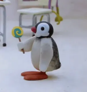 🍭 56feadcc Pingu 卡通, 企鹅, 棒棒糖, 可爱, Pingu telegram sticker