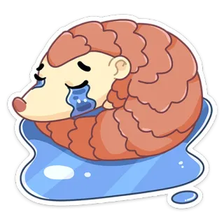 😭 966f0047 pangolín, llorando, triste, lágrimas, animal, lindo telegram sticker