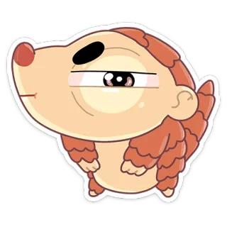 🤨 fd90b825 animal, pangolín, dibujo animado, pegatina, lindo, divertido, personaje, ojo telegram sticker