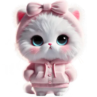 🫥 d29d5568 18+ kucing, anak kucing, lucu, merah muda, menggemaskan, hewan peliharaan, hewan whatsapp sticker