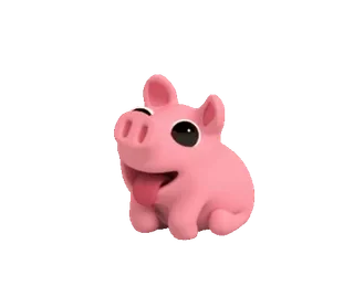 😳 23044aaf pig, animal, cute, pink, cartoon telegram sticker