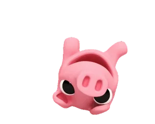 🙃 26862ed8 pig, animal, pink, cute, upside down, sticker telegram sticker