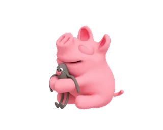 Pink Pig • @TgStickery telegram stickers