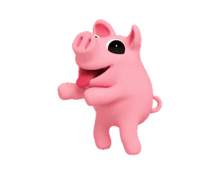 💃 5479ac3e pig, animal, pink, cartoon, cute, emoji telegram sticker