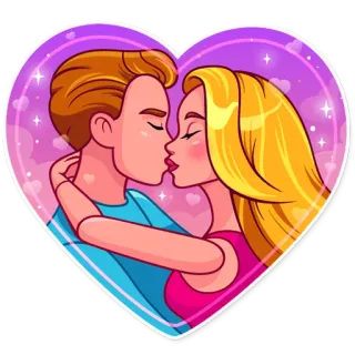 ❤️ ce38f0d9 amour, couple, baiser, romance, affection, coeur, relation whatsapp sticker