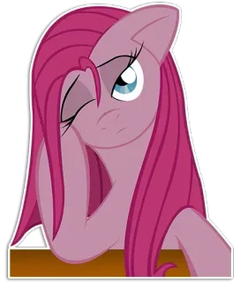 🦄 021d1886 Pinkie Pie My Little Pony poni, kartun, merah muda, stiker, imut, persahabatan telegram sticker