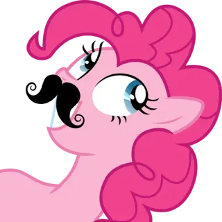 🦄 1c490586 Pinkie Pie My Little Pony Kartun, Poni, Merah Muda, My Little Pony, Stiker, Kumis telegram sticker