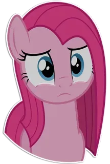 🦄 a83c5c30 Pinkie Pie My Little Pony Poni, Kartun, Sedih, Menangis, Merah muda, Animasi telegram sticker