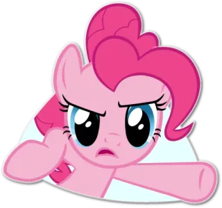 😤 3b3eb09b Pinkie Pie My Little Pony Pony, Cartone animato, Triste, Rosa, Piangendo telegram sticker