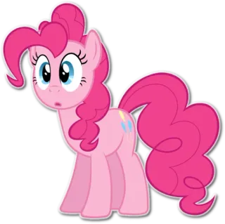 😧 3e5e3afc Pinkie Pie My Little Pony Pony, Rosa, Cartone animato, Amicizia, Magia telegram sticker