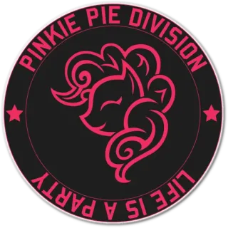 💎 7b003c38 Pinkie Pie My Little Pony Pinkie Pie Division
Life is a Party Cartone animato, Pony, Carino, Adesivo, Rosa, Badge telegram sticker