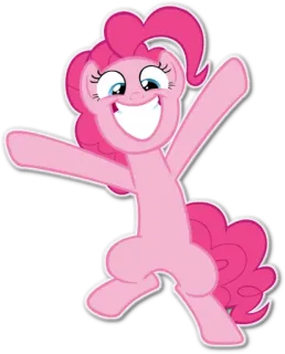 😂 87a68beb Pinkie Pie My Little Pony Pony, Cartone animato, Rosa, Animato, Felice, Allegro telegram sticker