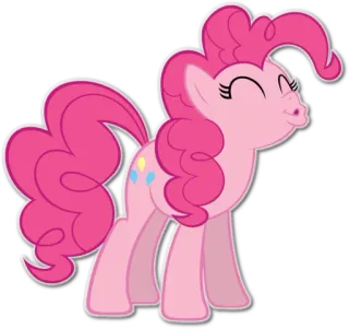 😘 9929bde8 Pinkie Pie My Little Pony Cartone animato, Pony, Rosa, Amicizia, Cavallo telegram sticker