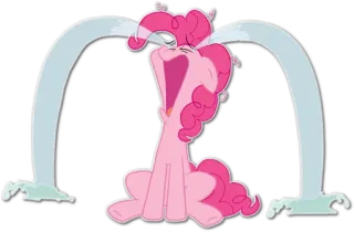 😭 9d9d2560 Pinkie Pie My Little Pony Cartone animato, Pony, Piangendo, Triste, Emozionale, Rosa telegram sticker