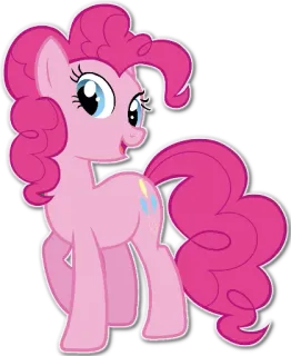 😊 ae271b08 Pinkie Pie My Little Pony Pony, Rosa, Cartone animato, Amicizia, Carino telegram sticker
