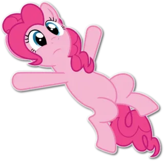 👀 b44d6d20 Pinkie Pie My Little Pony rosa, pony, cartone animato, carino, amicizia, animazione telegram sticker