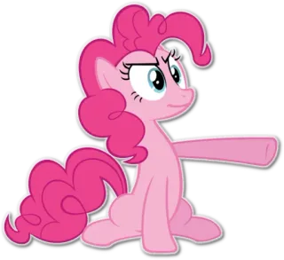 👉 b4d41462 Pinkie Pie My Little Pony Pony, Cartone animato, Rosa, Amicizia, Magia telegram sticker